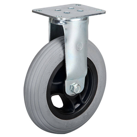 Bockrolle 150 mm PU-Rad mit Kunststoff-Felge pannensicher