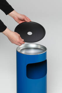 Ascher/Abfall Sammler H 61 K rund blau