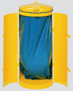 Müllsackhalter mit Doppeltür 150l in gelb