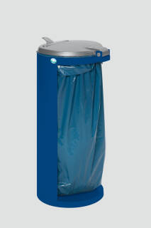 Müllsackhalter halb offen 120l in blau