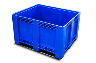 Bigbox blau 1200x1000x760 mm geschlossen mit 3 Kufen...