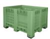 3er Pack Bigbox grün 1200x1000x790 mm perforiert mit 4 Füßen