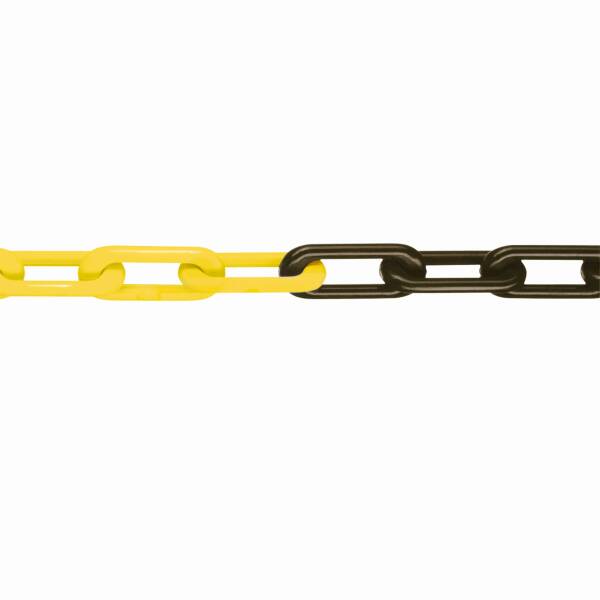 Sperrkette Nylon-Güte 8 mm Bundlänge 25 m gelb/schwarz