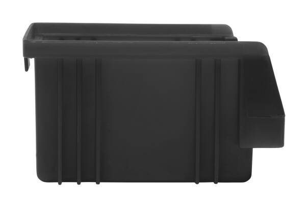 ESD Lagersichtkasten 89/76x102x50 mm schwarz mit Aufhängung