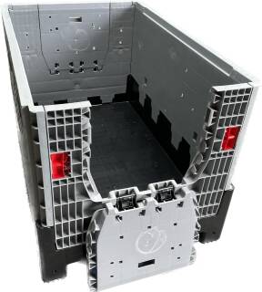 Bigbox klappbar 1200x800x800 mm mit 3 Kufen geschlossen