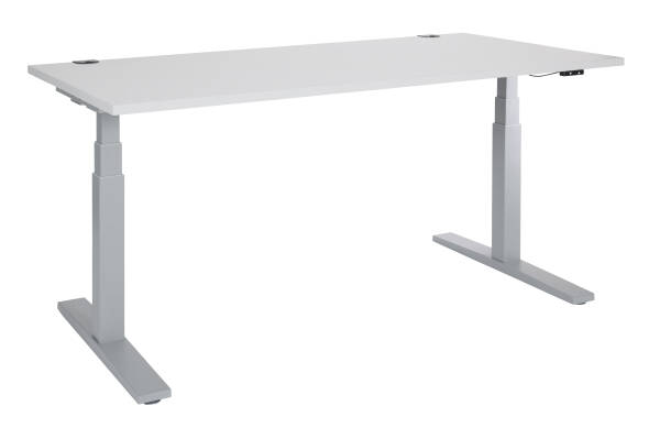 Schreibtisch weißaluminium höhenverstellbar 1800x800x610-1250 mm