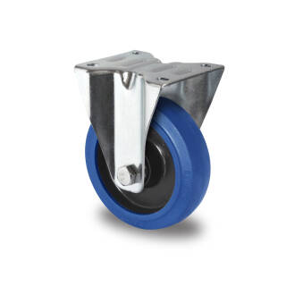 Bockrolle 80 mm Elastik "Blue Wheels"